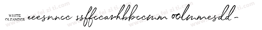 White Oleander Uprig字体转换